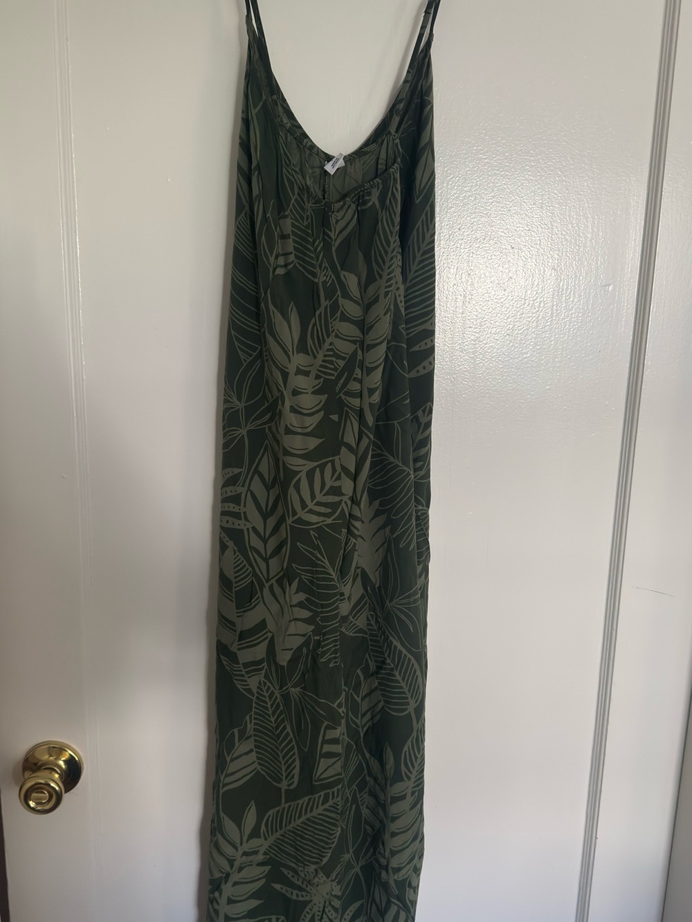 Old Navy Olive Leaf Midi Slip Dress